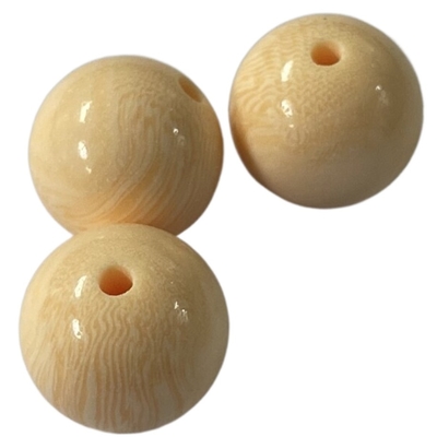 Fantazyjne plastikowe guziki z koralikami z jednym otworem Faux Wood Effect 24L Zastosowanie na akcesoriach odzieżowych