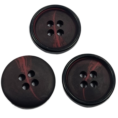 Cztery otwory ODM Natural Horn Buttons 11/16 &quot;28L Matt Finished