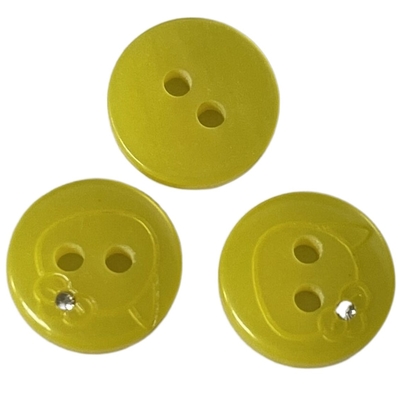 Koszula z żywicy Faux Crystal Buttons 18L Żółty kolor Diy do szycia koszuli