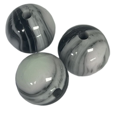 Jeden otwór fantazyjne guziki z koralików z żywicy efekt marmuru 10 mm okrągły do ​​odzieży