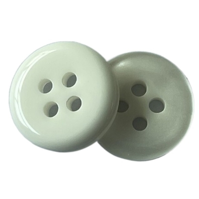 Plastikowe guziki koszulowe 16L z kredą z efektem perły Back Off White Color 4 Hole