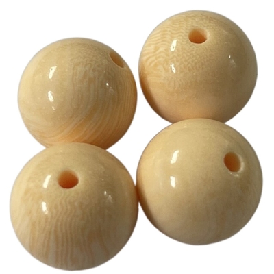 Fantazyjne plastikowe guziki z koralikami z jednym otworem Faux Wood Effect 24L Zastosowanie na akcesoriach odzieżowych