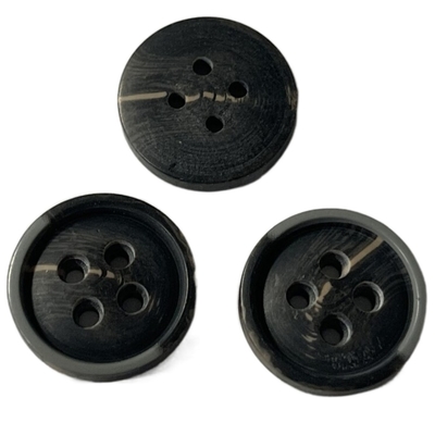 15mm Płaszcz Odzież wierzchnia Cztery otwory Faux Horn Guziki z obręczą