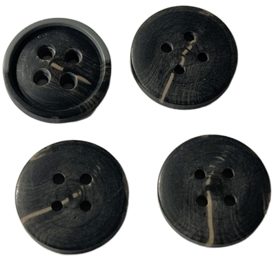 15mm Płaszcz Odzież wierzchnia Cztery otwory Faux Horn Guziki z obręczą