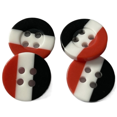 Plastikowe trzy guziki kombi 11/16 &quot;do szycia bluzek koszulowych