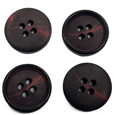 Cztery otwory ODM Natural Horn Buttons 11/16 &quot;28L Matt Finished