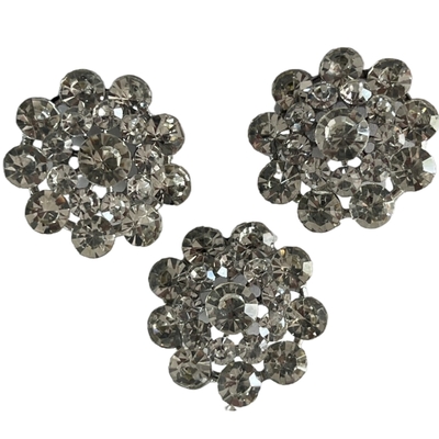 38L Fantazyjne plastikowe guziki Faux Diamond z metalowym trzpieniem do koszuli Diy Material