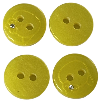 Koszula z żywicy Faux Crystal Buttons 18L Żółty kolor Diy do szycia koszuli